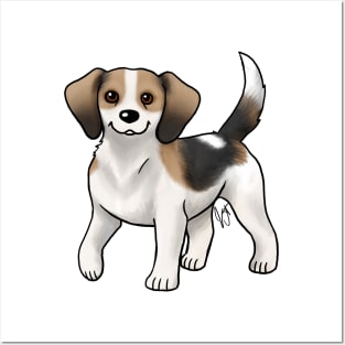 Dog - Queen Elizabeth Pocket Beagle - White Tan and Black Posters and Art